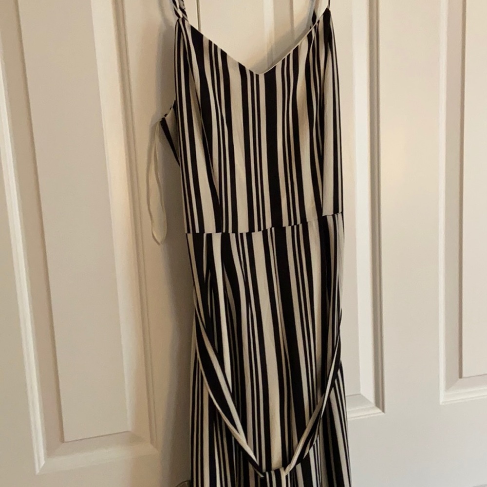 Black and white striped Jumpsuit